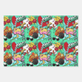 Comic Style Pop Art Girls Geschenkpapier Set (Vorderseite 3)