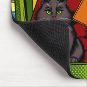 Comic Style Pop Art Reading und Katze Mousepad (Ecke)