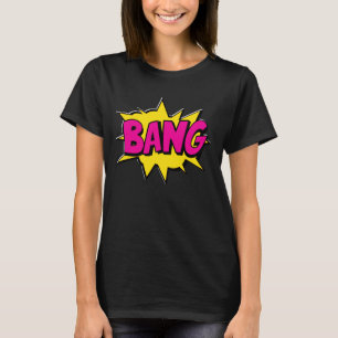 Comic Style Pop Art Retro Gelb Hot Pink BANG T-Shirt