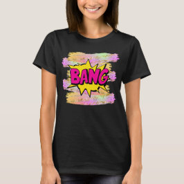 Comic Style Pop Art Retro Gelb Hot Pink BANG T-Shirt