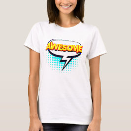 Comic Style Pop Art Retro Gelbes Aqua PHANTASTISCH T-Shirt