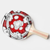 Comic Style Red Fight Clouds Tischtennis Schläger (Seitenansicht)