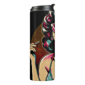 Comic Style Retro Pinup Giro del Malcantone Thermosbecher (Nach links gedreht)