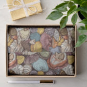 Comic Style Seashells Repetiermuster Seidenpapier (Geschenk)