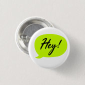 Comic Style Speech Bubble Green Button (Vorne & Hinten)