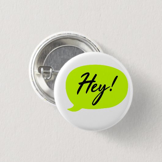 Comic Style Speech Bubble Green Button (Vorne & Hinten)