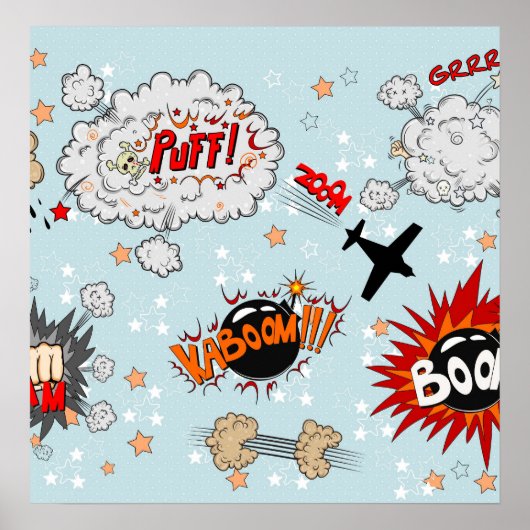 Comic Style Super Hero Design Poster (Vorne)