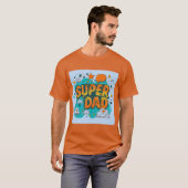 Comic Style Super Vater Graphic T-Shirt (Vorne ganz)