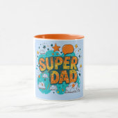 Comic Style Super Vater Graphic Tasse (Zentrum)