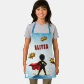 Comic Style Superhero Boy's Name  Schürze (Insitu)