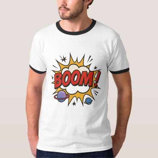 Comic Style T-Shirt – Retro Pop Art Explosion Tee (Vorderseite)