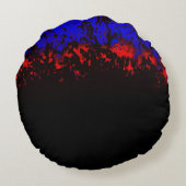 Comic Super Hero Design Rundes Kissen (Rückseite)