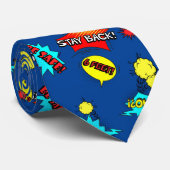 Comic Super Hero Stay Back 6 Feet 2020 Keepsake Krawatte (Gerollt)