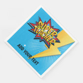 Comic Super Hero Teacher Lunch Napkin Serviette (Ecke)