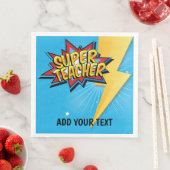 Comic Super Hero Teacher Lunch Napkin Serviette (Beispiel)
