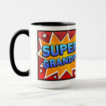 Comic Super Opa Foto von Grandkids Tasse