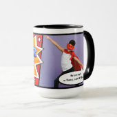 Comic Super Vater Foto von Kindern Tasse (VorderseiteRechts)