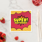 Comic-Superheld-Geburtstag Serviette (Beispiel)