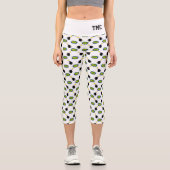 Comic Superheld Smart Funny INITIALS Firecracker Capri Leggings (Vorderseite)