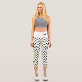 Comic Superheld Smart Funny INITIALS Firecracker Capri Leggings (Vorderseite)