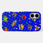 Comic Superhero Blue Case-Mate iPhone Hülle (Rückseite (Horizontal))