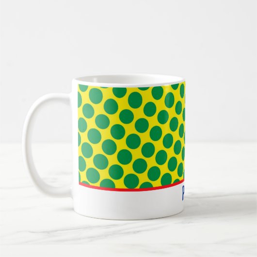 Comic Superhero Pow! Zap! Boom! Dots Retro Fun Kaffeetasse (Links)