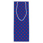 Comic Superhero Stars Red Blue Kinderspass Geschenktüte Für Weinflaschen (Rückseite)