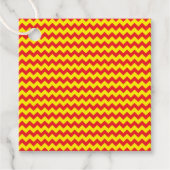 Comic Superhero Zig Zag Muster Roter Gelber Spaß Geschenkanhänger (Vorderseite)