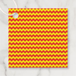 Comic Superhero Zig Zag Muster Roter Gelber Spaß Geschenkanhänger