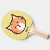 Comic süße Katze Tischtennis Schläger (Seitenansicht)
