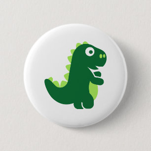 Comic T-Rex Button