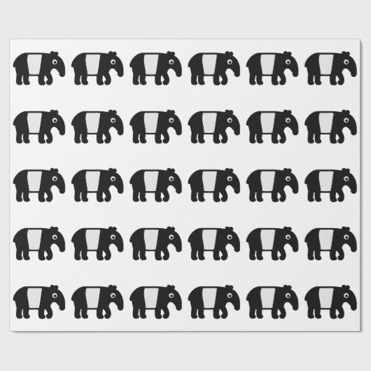 Comic Tapir Geschenkpapier (Flach)