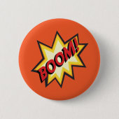 Comic-Text-"Boom-" Knopf-Abzeichen Button (Vorderseite)
