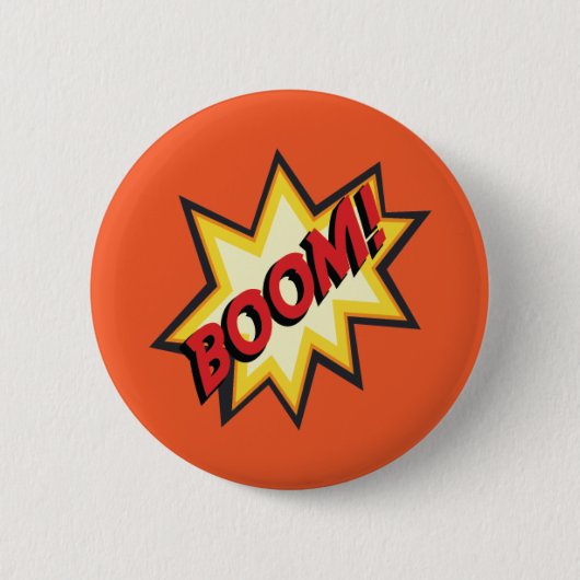Comic-Text-"Boom-" Knopf-Abzeichen Button (Vorderseite)