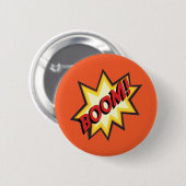 Comic-Text-"Boom-" Knopf-Abzeichen Button (Vorne & Hinten)