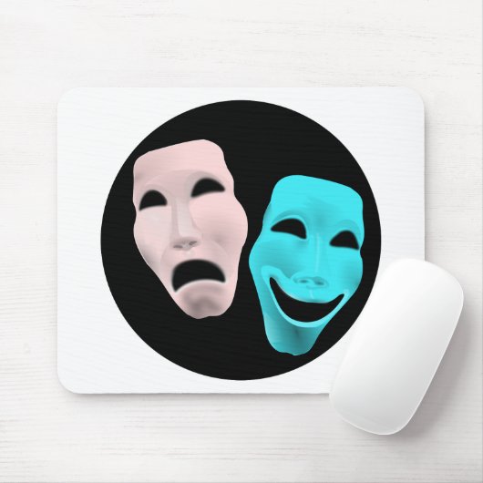 Comic-Theatermasken Mousepad (Mit Mouse)