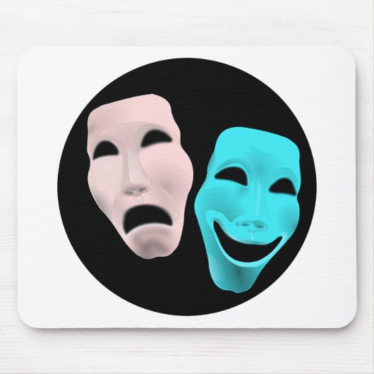 Comic-Theatermasken Mousepad (Vorne)