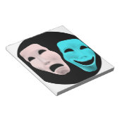Comic-Theatermasken Notizblock (angewinkelt)