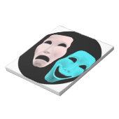 Comic-Theatermasken Notizblock (Rotiert)