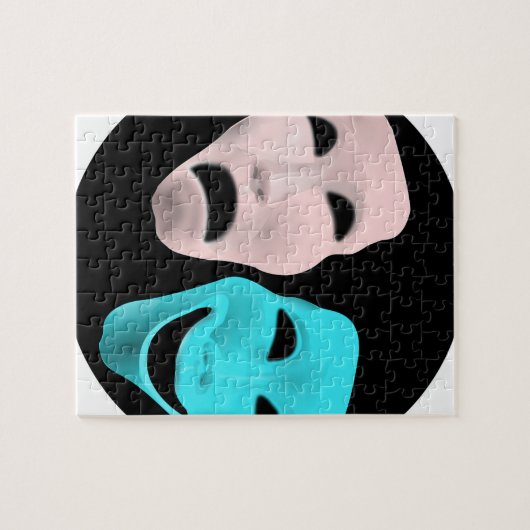 Comic-Theatermasken Puzzle (Horizontal)