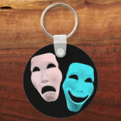 Comic-Theatermasken Schlüsselanhänger (Vorderseite)