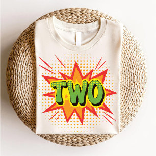 Comic Thema Kinder 2. Geburtstag Einzigartiges Ret Baby T-shirt