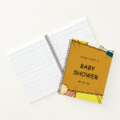 Comic Theme Baby Shooting Geschenkliste Notizblock (Innenseite)