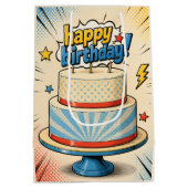 Comic-Torte-Geschenktüte Mittlere Geschenktüte (Rückseite)