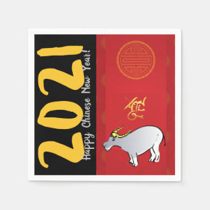 Comic Traditionelles Chinesisches Jahr 2021 PN Serviette
