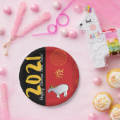 Comic Traditionelles Chinesisches Jahr 2021 PP Pappteller (Party)