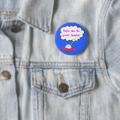 Comic UFO "Bring mich zu deinem Führer" Button (Beispiel)