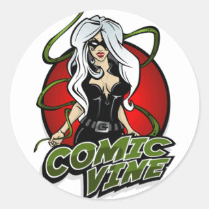 Comic Vine Logo Roter Aufkleber