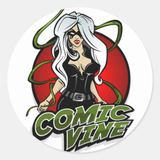 Comic Vine Logo Roter Aufkleber