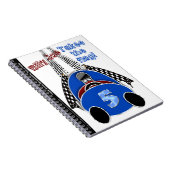 Comic Vintag Race Car - Personalisiert Notizblock (Rechte Seite)